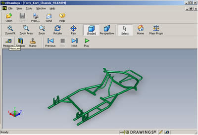 Tony Kart Chassis in eDrawings